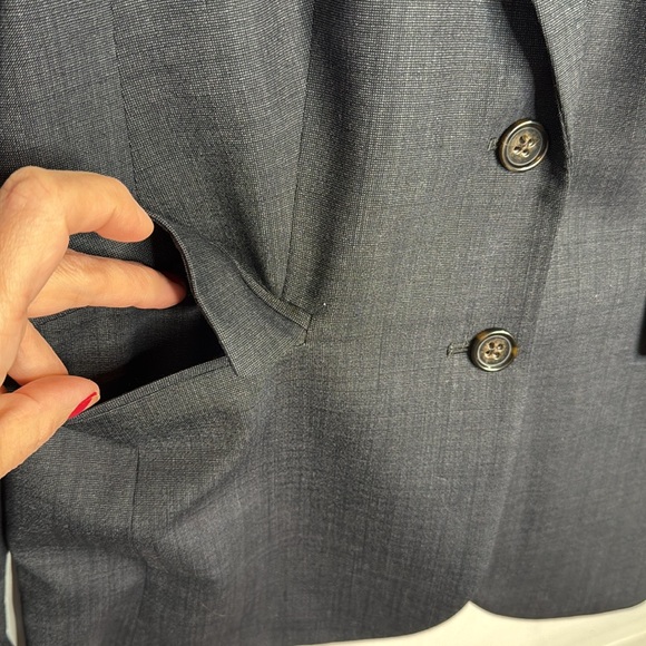 Banana Republic Women’s Navy Wool Blazer Button-front Classic Jacket W1145 Sz 10 - Picture 4 of 9